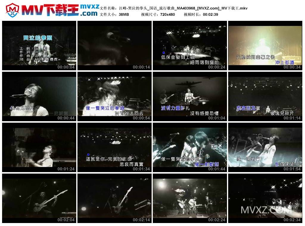 汪峰-哭泣的拳头_国语_流行歌曲_MA403968